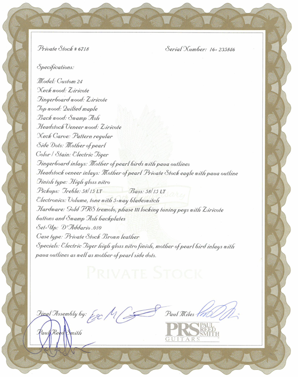 DIPLOMA PS#6718 CUSTOM 24